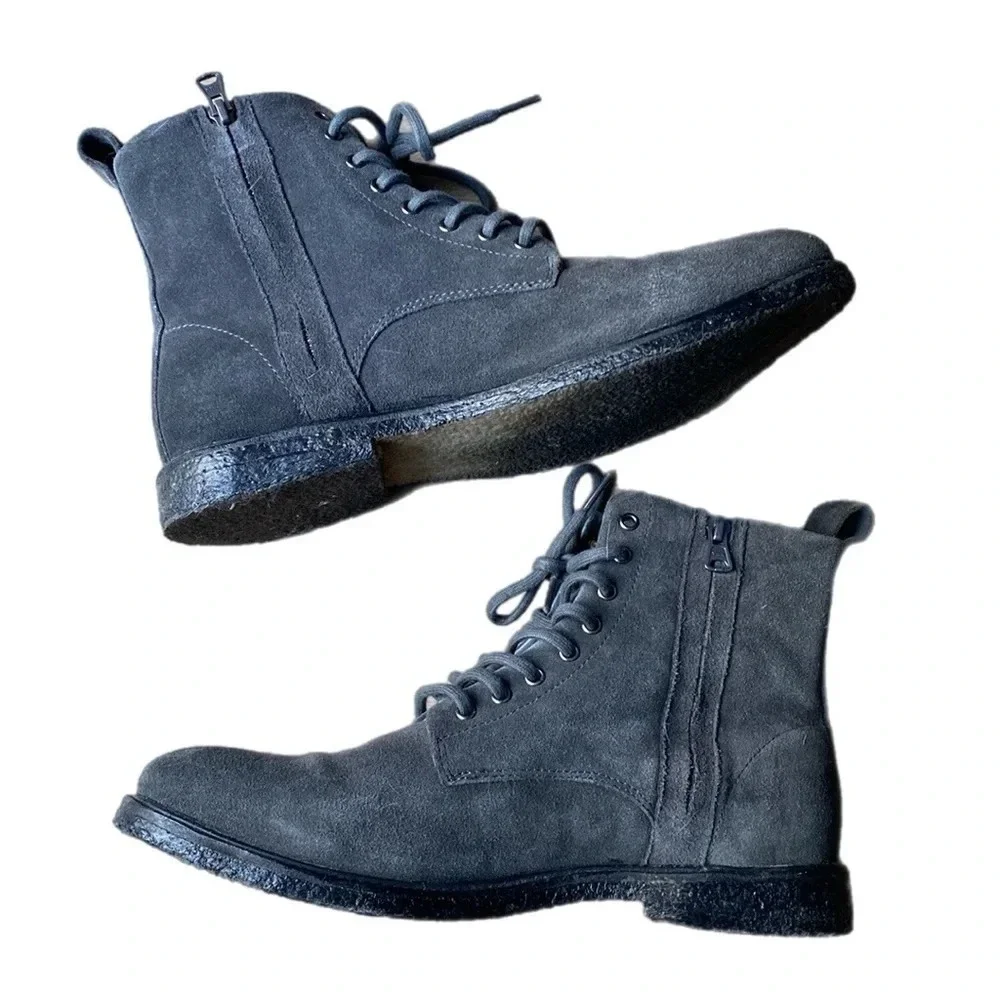 BLACKSTONE QM23 SUEDE LEATHER ZIPPER HIGH BOOTS